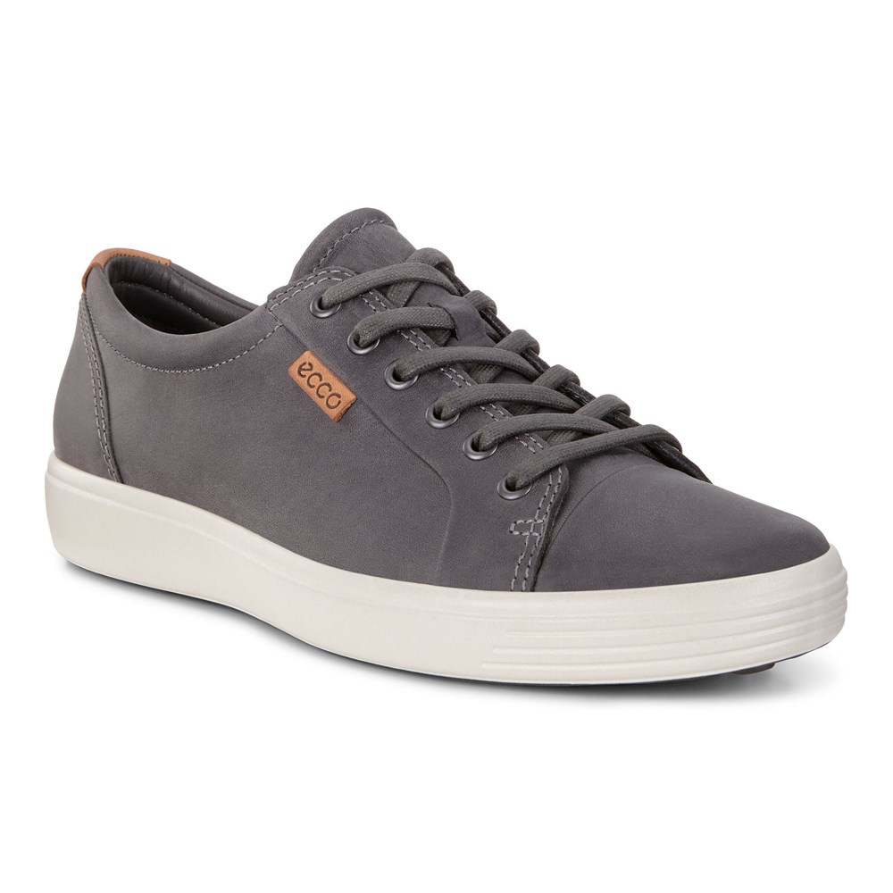 Mens Sneakers - ECCO Soft 7S - Dark Grey - 8376WCZHY